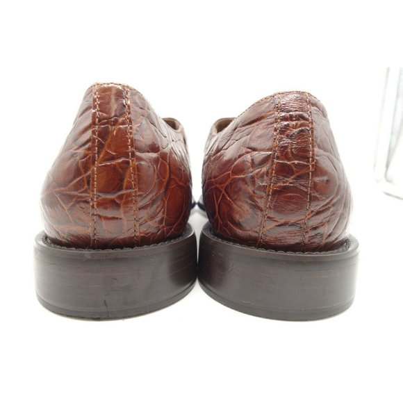 Giorgio Brutini Balat Brown Alligator Print Tassel Lace Up Oxfords Men\'s 12 M main image 11